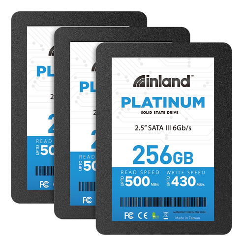 Inland Platinum - Paquete De 3 Unidades De 256 Gb Ssd Sata .