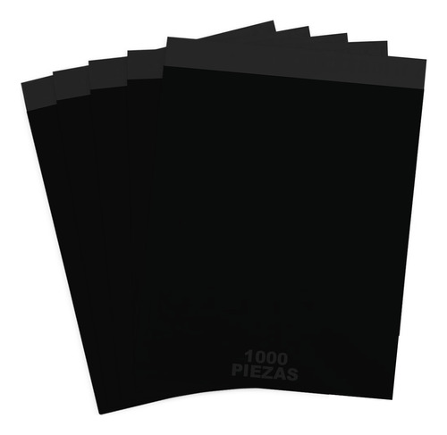 1000 Bolsas Sobres Premium S Ecommerce Paquetería 31x25 Color Negro