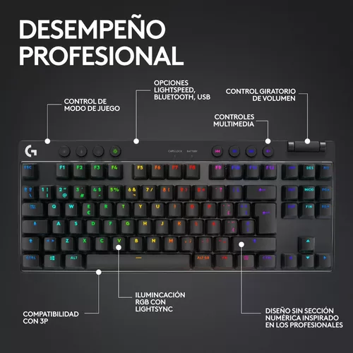 Teclado inalámbrico Logitech G PRO X TKL para gaming