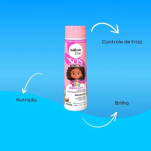 Shampoo Sos Cachos Kids Hidratação 300ml Salon Line