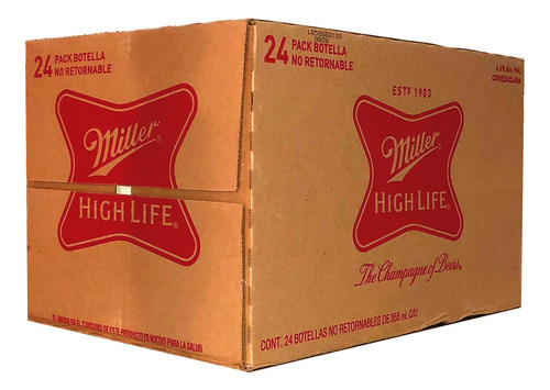 Cerveza Miller High Life 355 Ml - Caja 24 Piezas