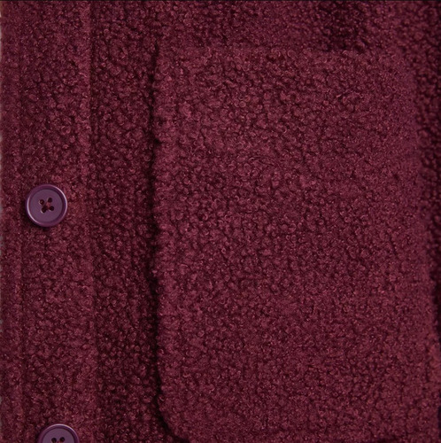 Chamarra Sherpa Basica Mujer Otoño/invierno Casual Abrigador