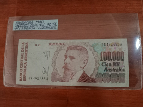 Argentina. Billete De 100mil Australes. Bottero 2891. Mira!!