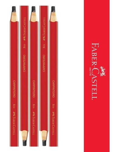 Kit Com 10 Lápis Carpinteiro Cor Vm Faber Casthel-preto