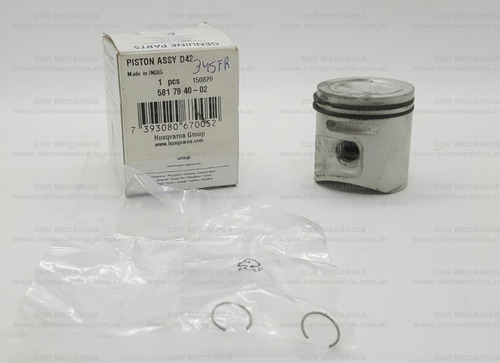 Imagen 5 de 6 de Kit Piston Y Aros Original Motoguadaña Husqvarna 345 Fr