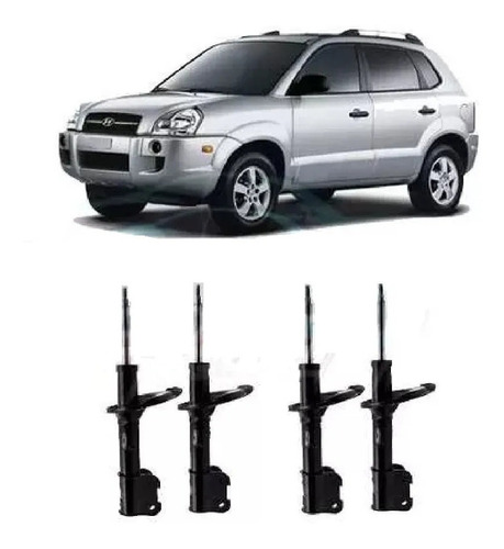 Imagem 3 de 4 de Kit 04 Amortecedor Hyundai Tucson Sportage 2005 A 2012 Novo