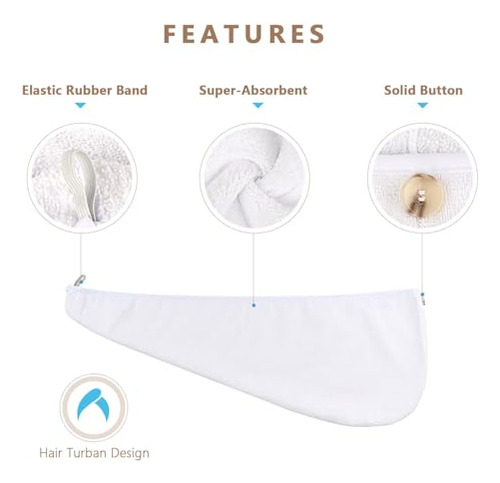 Toalla Envolvente De Microfibra Para El Cabello Aidea, Paque
