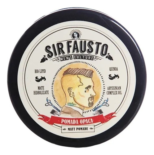 Cera Sir Fausto Men´s Culture Opaca Barbería Pomada 50gr