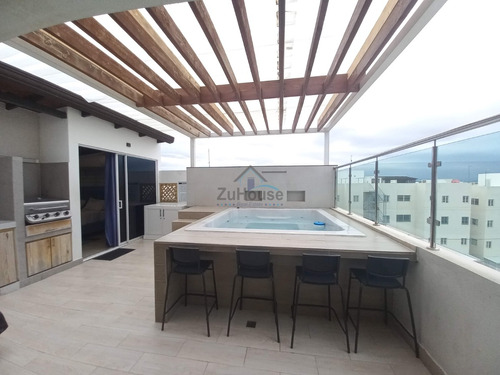 Penthouse En Venta Con 4 Habitaciones Y Jacuzzi En Gurabo, Santiago Wpa63