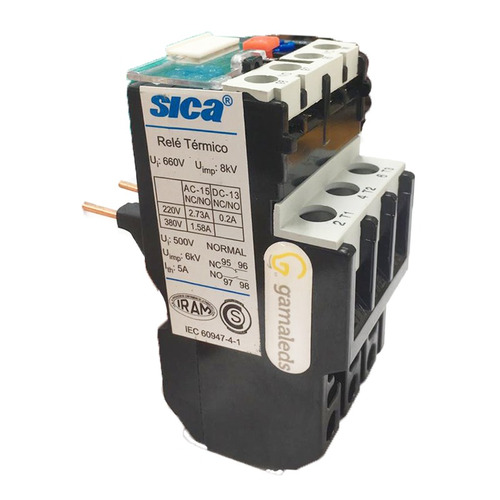 Imagen 4 de 9 de Relevo Termico Trifasico Sica 48-65a P/ Contactor