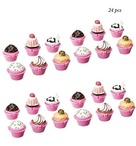 Juego De Balsamo Labial Ifavor123 Cupcake Novelty Lip Gloss