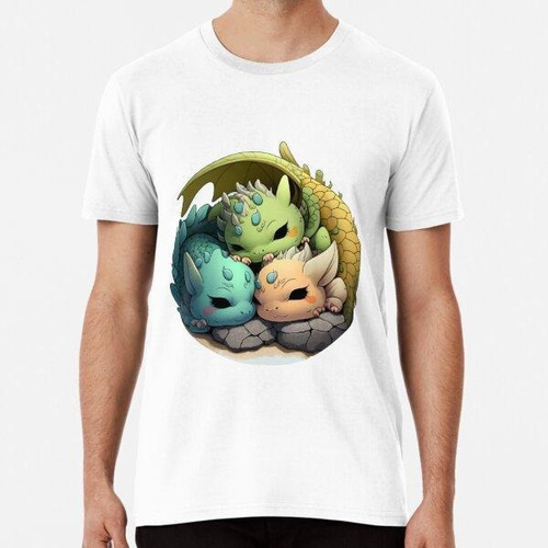 Remera Bebés Dragones Dormidos Algodon Premium 