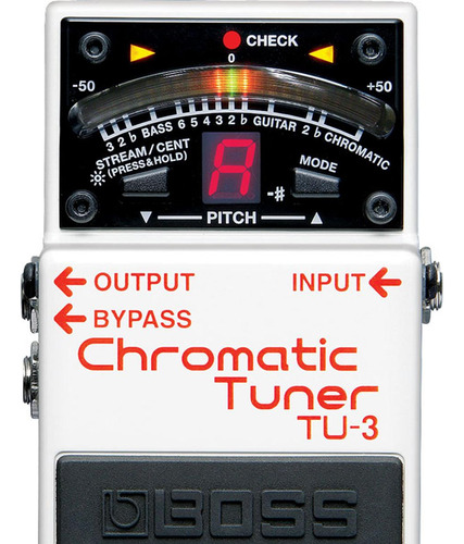 Pedal Boss Afinador Cromatico Tu-3 Branco