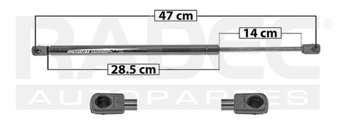 Amortiguador Cofre Honda Accord 1996 - 1997 Der / Izq