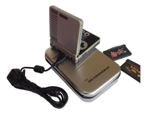 Portacartuchos Y Cable Link Para Consolas Gameboy Advance Sp