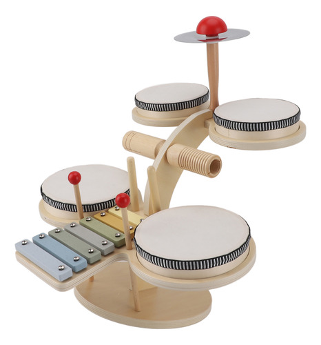 Set De Juguete Musical Para Niños Con Tambor De Madera Para