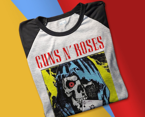 Remera Spun Manga Ranglan Guns'n'roses Vintage Diseño