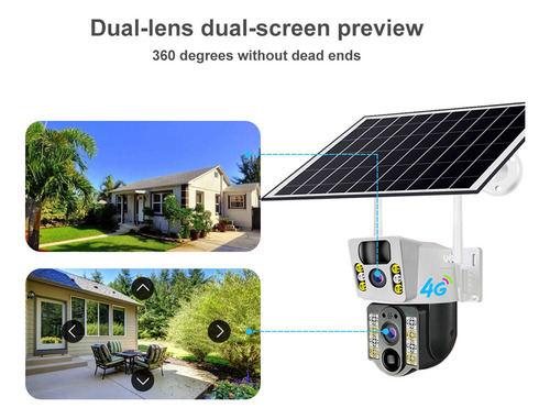 Rx 4g Solar Con Rotación Panorámica De 360 Grados Y Seguimie