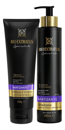 Spécialiste Matizante Shampoo E Máscara Cinza Bio Extratus