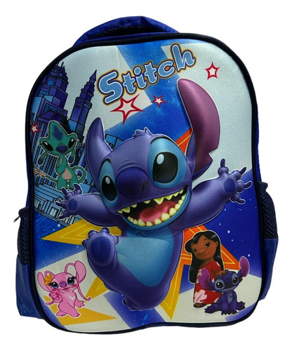 Mochila Lilo Y Stitch Escolar Ideal Jardin Hermosa