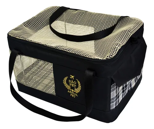 comprar Bolsa Transporte Aéreo São Pet Preta Latam 40x28x25 Cm