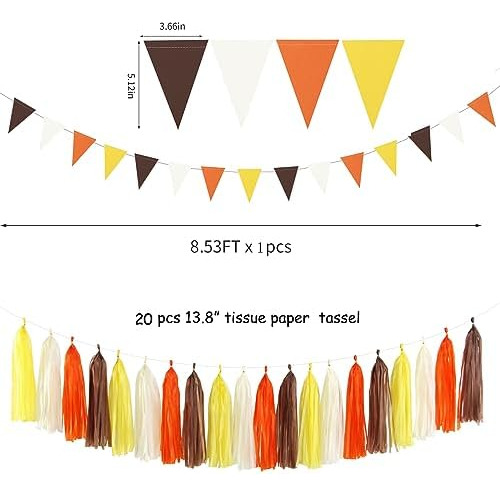 Decorações De Festa De Chá De Bebê Amarelo Marrom-laranja -