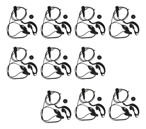 Paquete De 10 Auriculares Micrófono Para Baofeng Uv