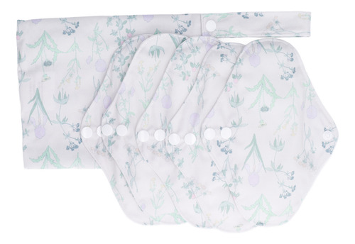 Almohadilla Sanitaria Reutilizable, 5 Unidades, Lavable, Con