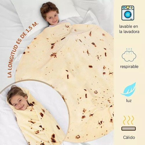Frazada Colcha Manta Cobija Burrito Taco Tortilla De Harina