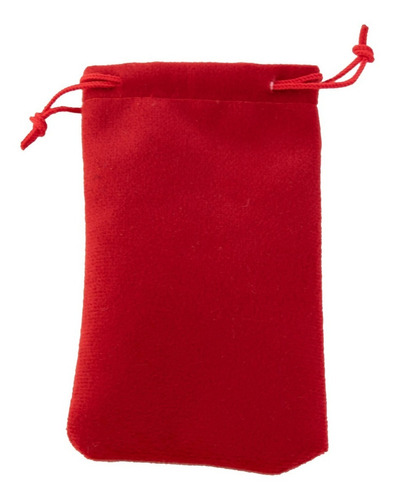 Imagen 1 de 3 de Bolsa De Terciopelo Para Dados De Rol - Rojo (12x7cm)