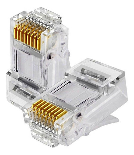 Conectores De Red Lan Macho Rj45 Bolsa 50 Unidades