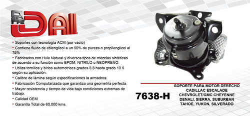 Tacón Soporte De Motor Der Silverado 1500 V8 5.3l 15-18