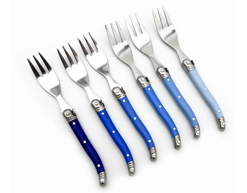 Set 6 Tenedores Pequeños Montepellier Azul - Kw Kitchenware