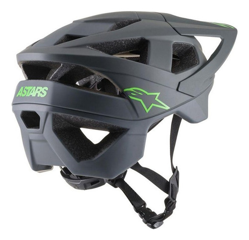 Casco Mtb Bici Vector Pro - Atom Helmet Alpinestar Premium Color Gris Talle M