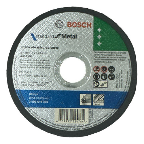 Disco De Corte Ultrafino De 4 1/2 Pulgadas (pack 2) Bosch