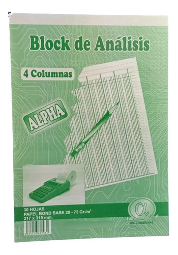 Block De Análisis De 4 Columnas (pack 3)