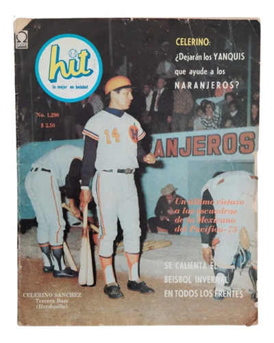 Revista Antigua De Baseball Hit, Celerino Sanchez, De 1972