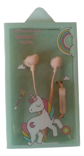 Audífonos Con Cable Niñas Ninos Forma De Unicornio - Rosa