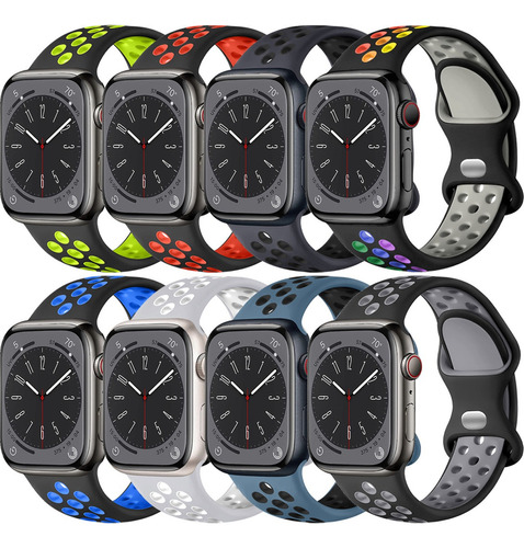 8 Correa Y Mica Sport Para Apple Watch Iwatch Ultra Se 9 8 7