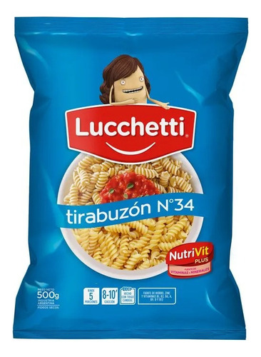 Paquete De Fideos Tirabuzon Nª34 500g Lucchetti