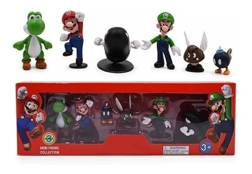 Set De 6  Figuras Mario Bros