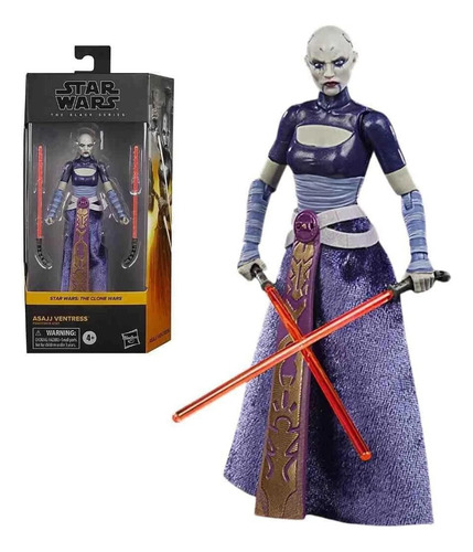 Star Wars Asajj Ventress # 07 Black Series 6 - Hasbro (Usado)