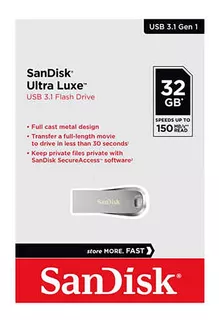 Memoria Usb Sandisk Ultra Luxe 32gb 3.1 Flash Drive