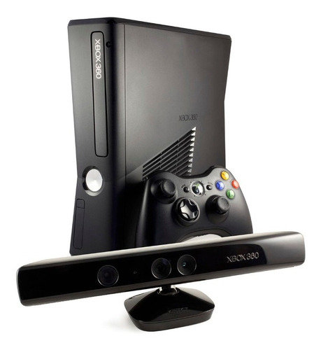 Imagen 2 de 2 de Consola Xbox 360 Slim + Kinect + 2 Joystick Como Nueva