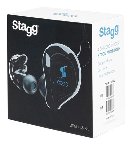 Imagen 9 de 10 de Auriculares In-ear Cerrados 4 Driver Accesorios Stagg Spm435