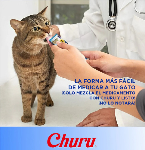 Churu 16 Sobres Premio Gatos Atún/salmón Vitamina E Taurina