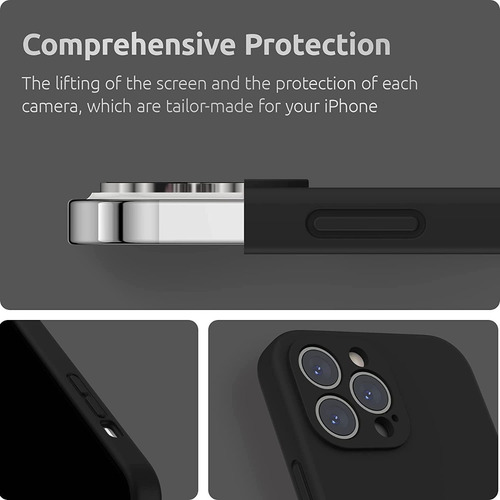 Imagen 2 de 8 de Carcasa Para iPhone 13 Pro De Silicona Con Protector Cámara