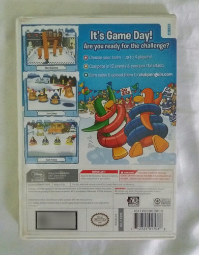 Club Penguin Game Day Caja Vacia Manual Nintendo Wii (Usado)
