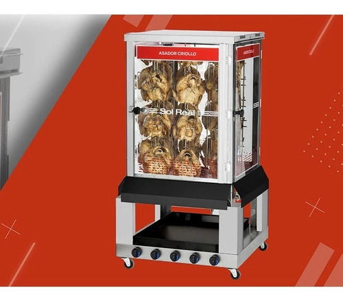 Super Asador Criollo Grande 24 Pollos Sol Real Gas Envasado