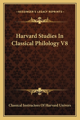 Libro Harvard Studies In Classical Philology V8 - Classic...